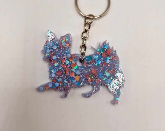 Chihuahua Keyring, Chihuahua Lover, Gifts for Dog Lovers, Long Haired Chihuahua, Gifts for Him, Gifts for Her, Dog Lover, Stocking fillers