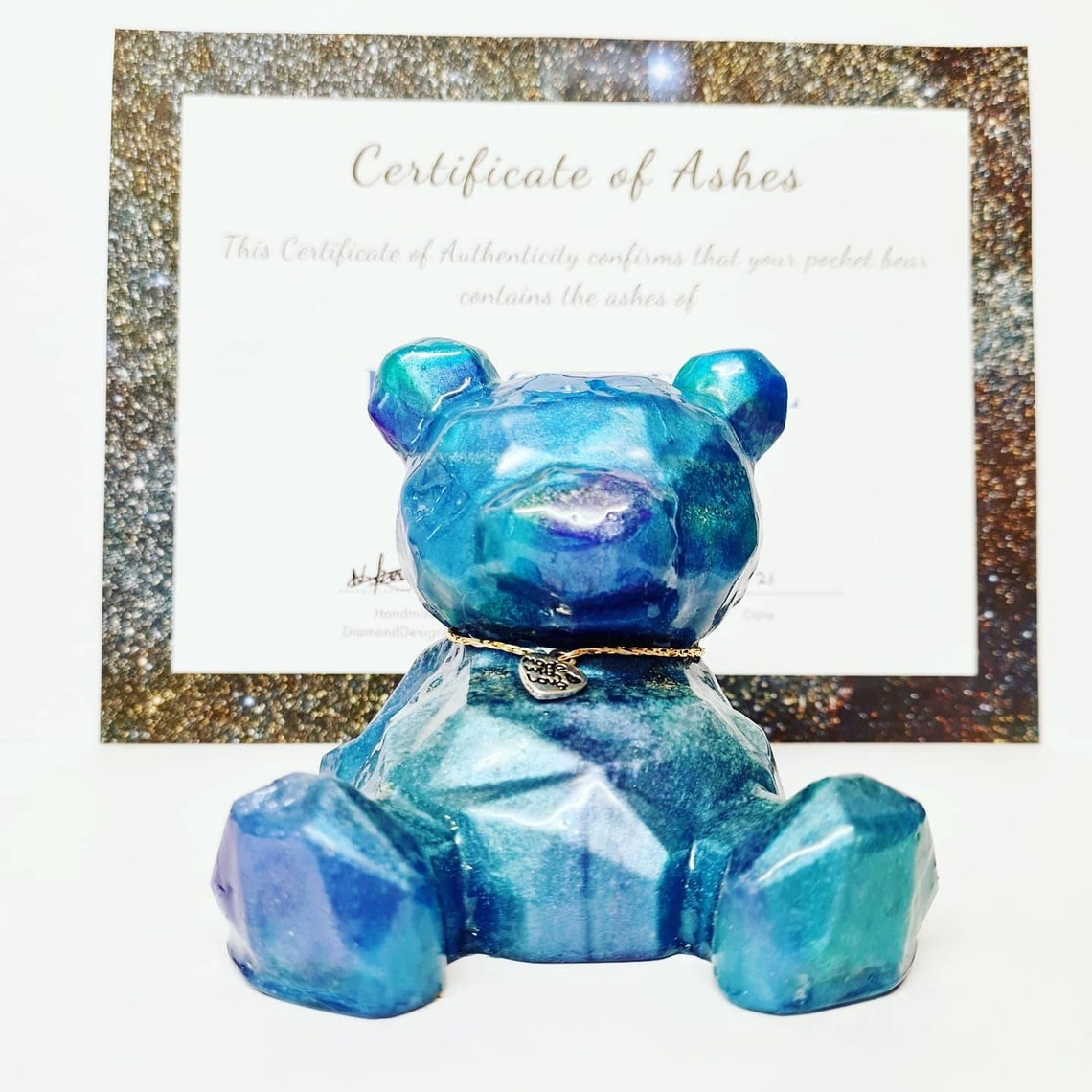 Memory Teddy Bear Ashes Loss Memorial Bear Pet Loss Etsy