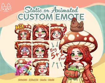 Émoticônes statiques/animées Chibi personnalisées pour Twitch Discord
