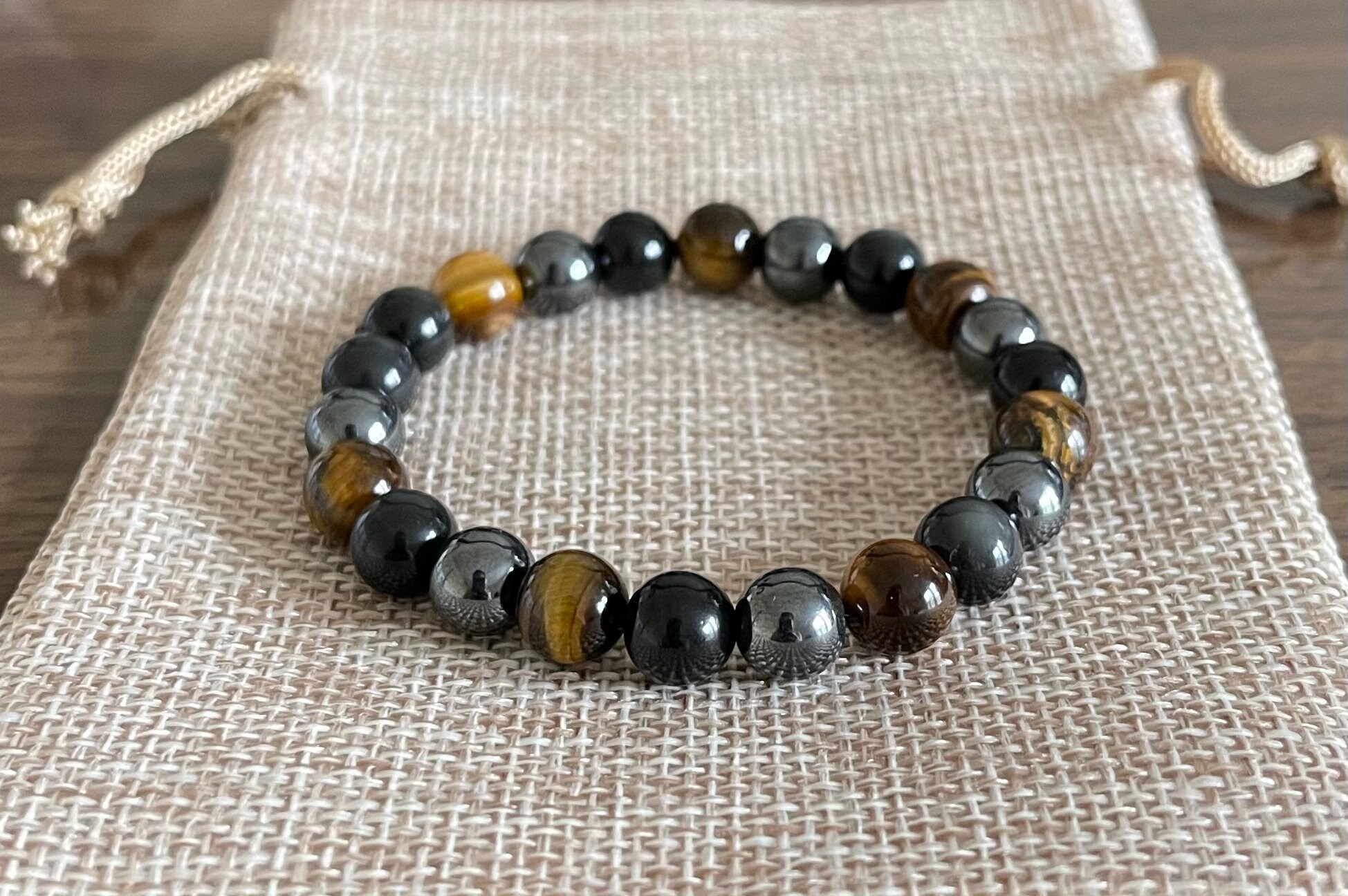 Triple Power Protection Bracelet tiger Eye Hematite Black Etsy
