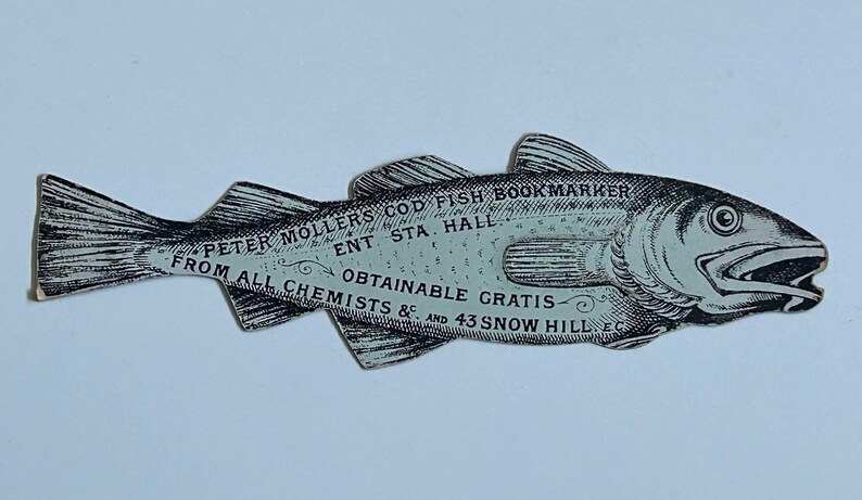 Victorian Möller's Cod Liver Oil Bookmark, Antique Advertising ...