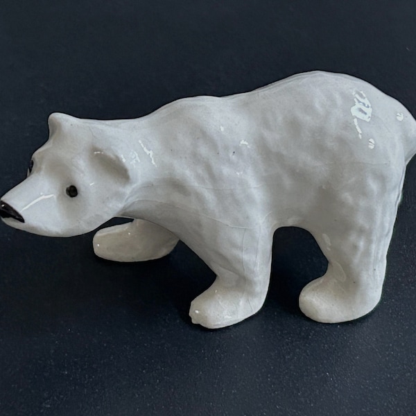 Vintage Hagen Renaker Polar bear figurine, Monrovia Ink Stamp, Made in USA