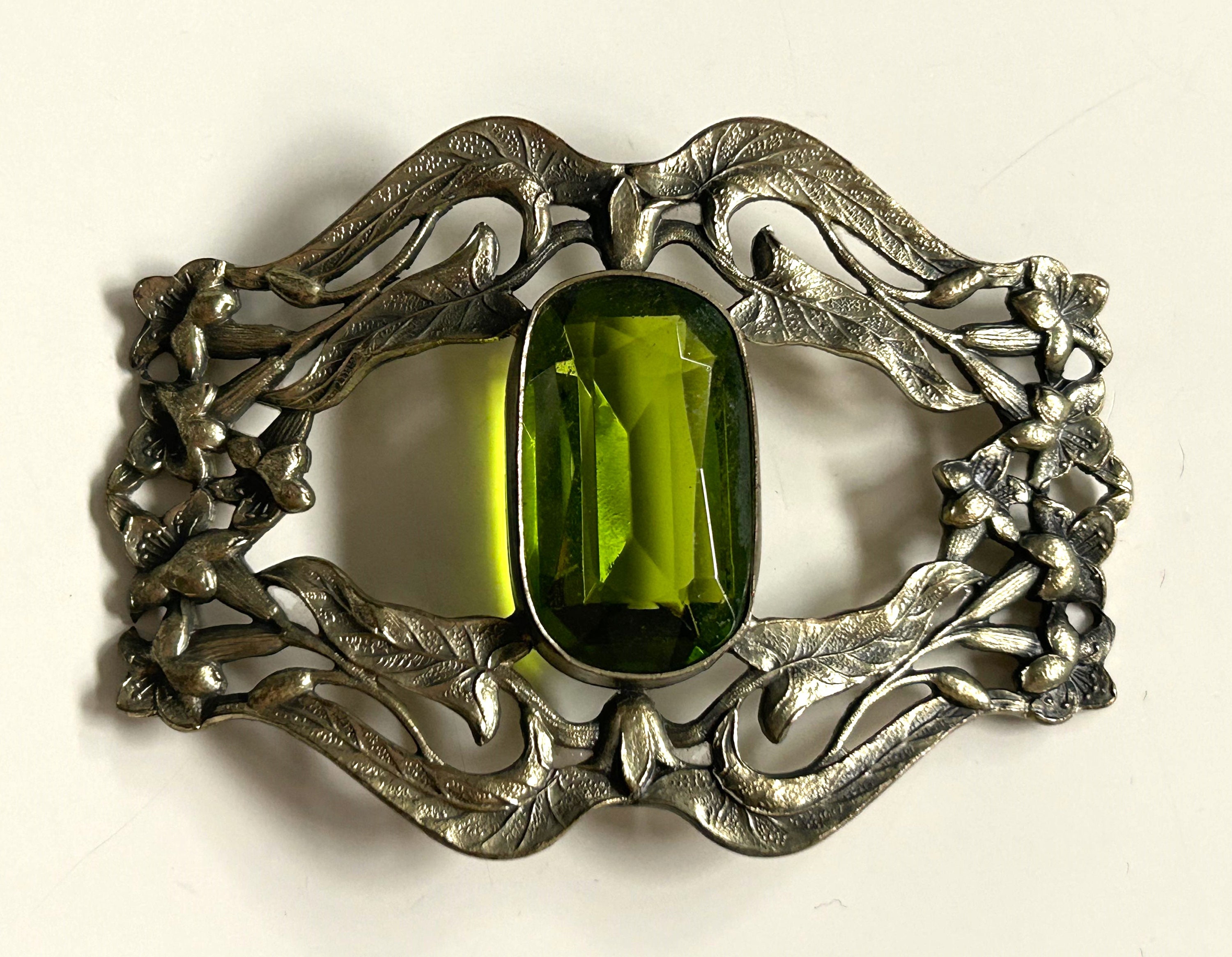ANTIQUE VICTORIAN SASH BUCKLE  1800\'S Antique Sash Buckle Brooch, 1880s, Silver Face, Beautiful  main image 3