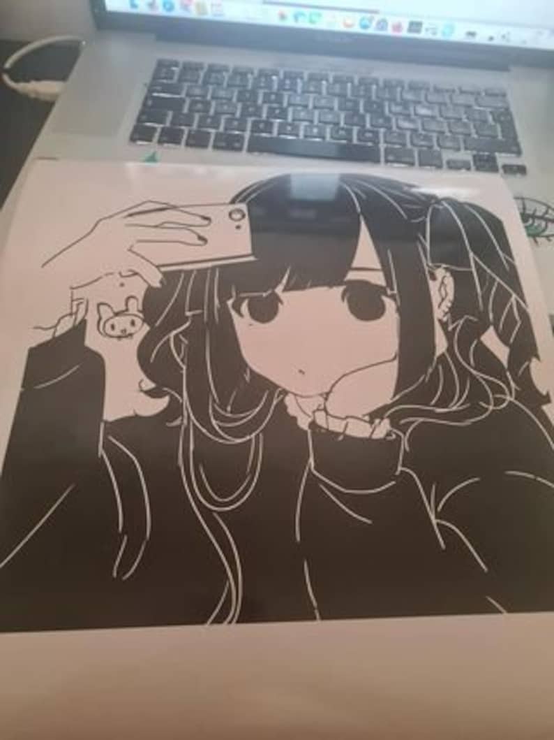 anime girl decal
