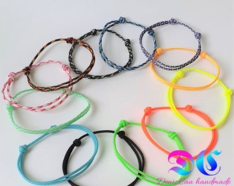 2 mm thin surfer bracelet anklet friendship bracelet children women men unisex paracord adjustable