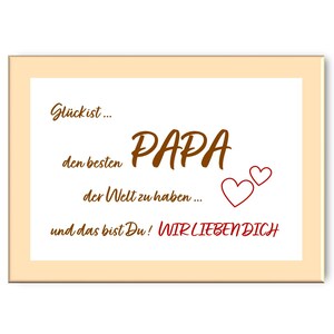 Hermosos dichos como arte de pared, carteles, tarjetas: La felicidad es... el mejor papá del mundo.