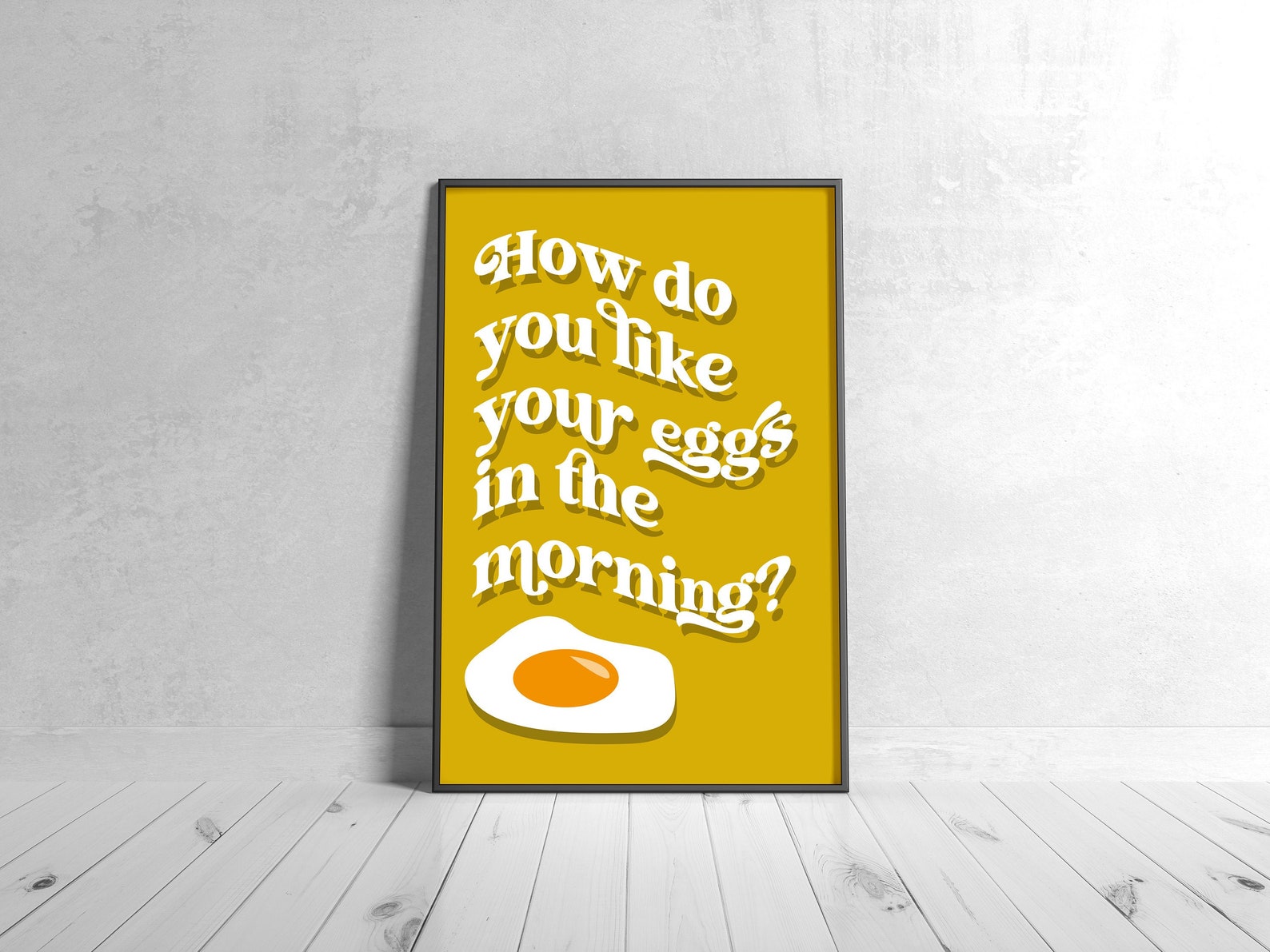 How Do You Like Your Eggs In The Morning Print Papier | Etsy