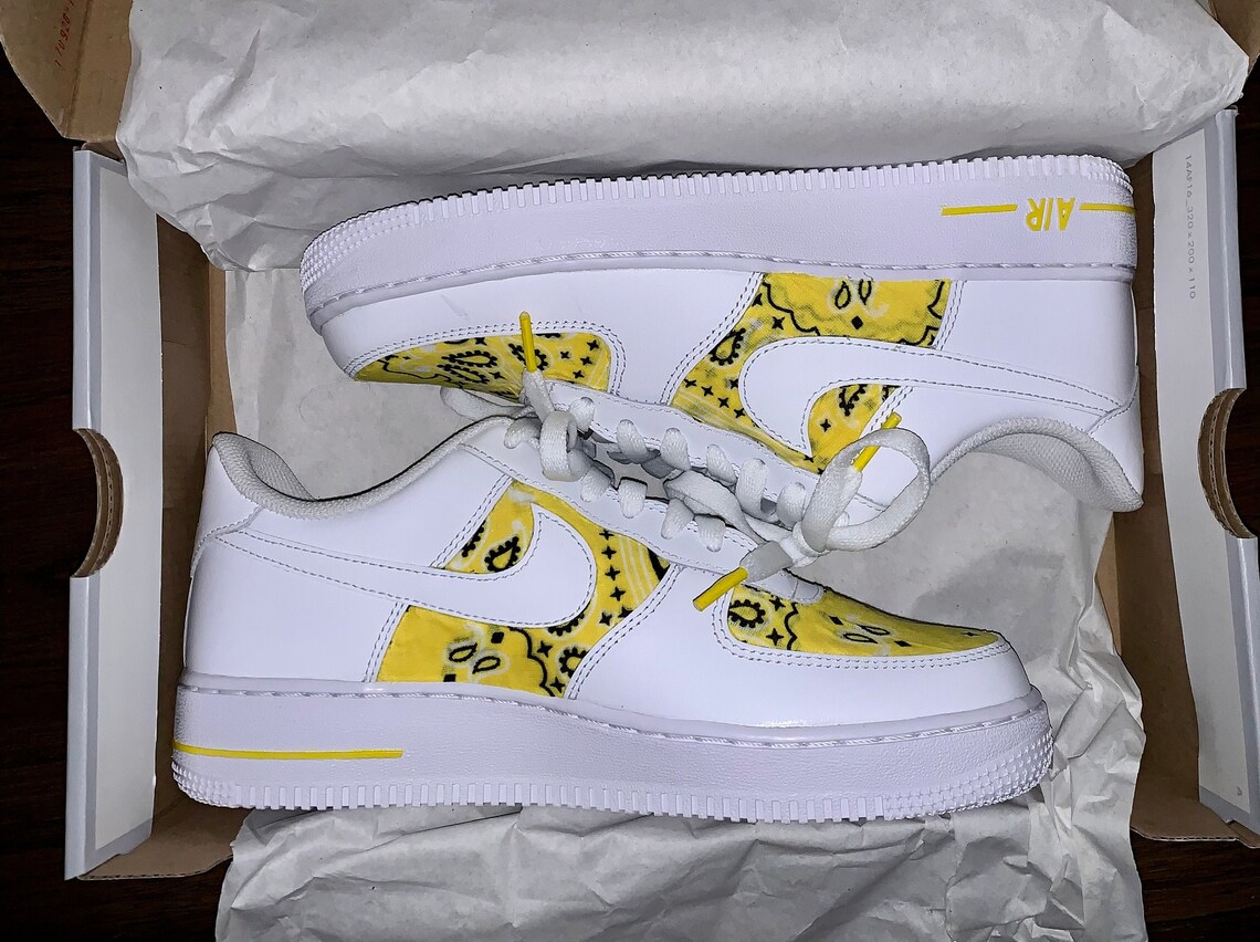 custom air force 1 bandana black