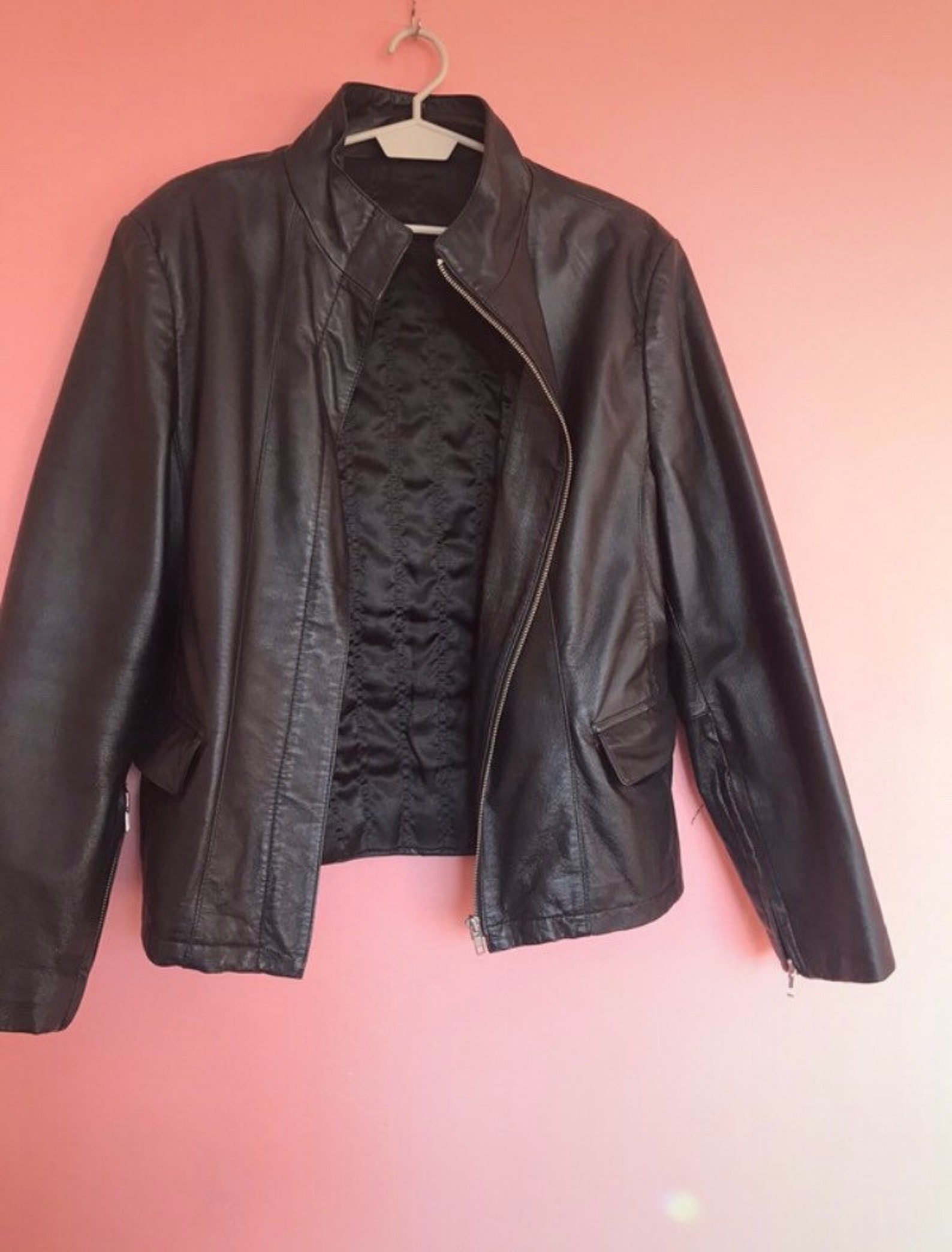 CANDA for C&A genuine leather jacket vintage | Etsy