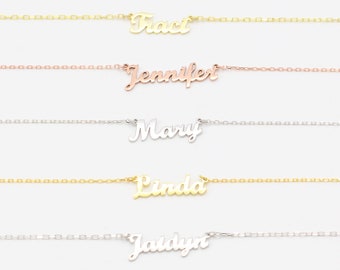 14K Solid Gold Name Necklace - Solid Gold Necklace - Gold Name Necklace - Name Necklace - Solid Gold Jewelry - Name Necklace Gold - Gift