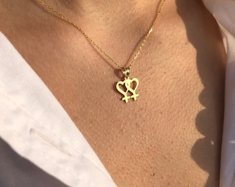 Gold Lesbian Necklace, Lesbian Gifts, Lesbian Pride, Lesbian Flag, Lgbt Necklace, Lesbian Birthday, Lesbian Jewelry, Lesbian Girlfriend,