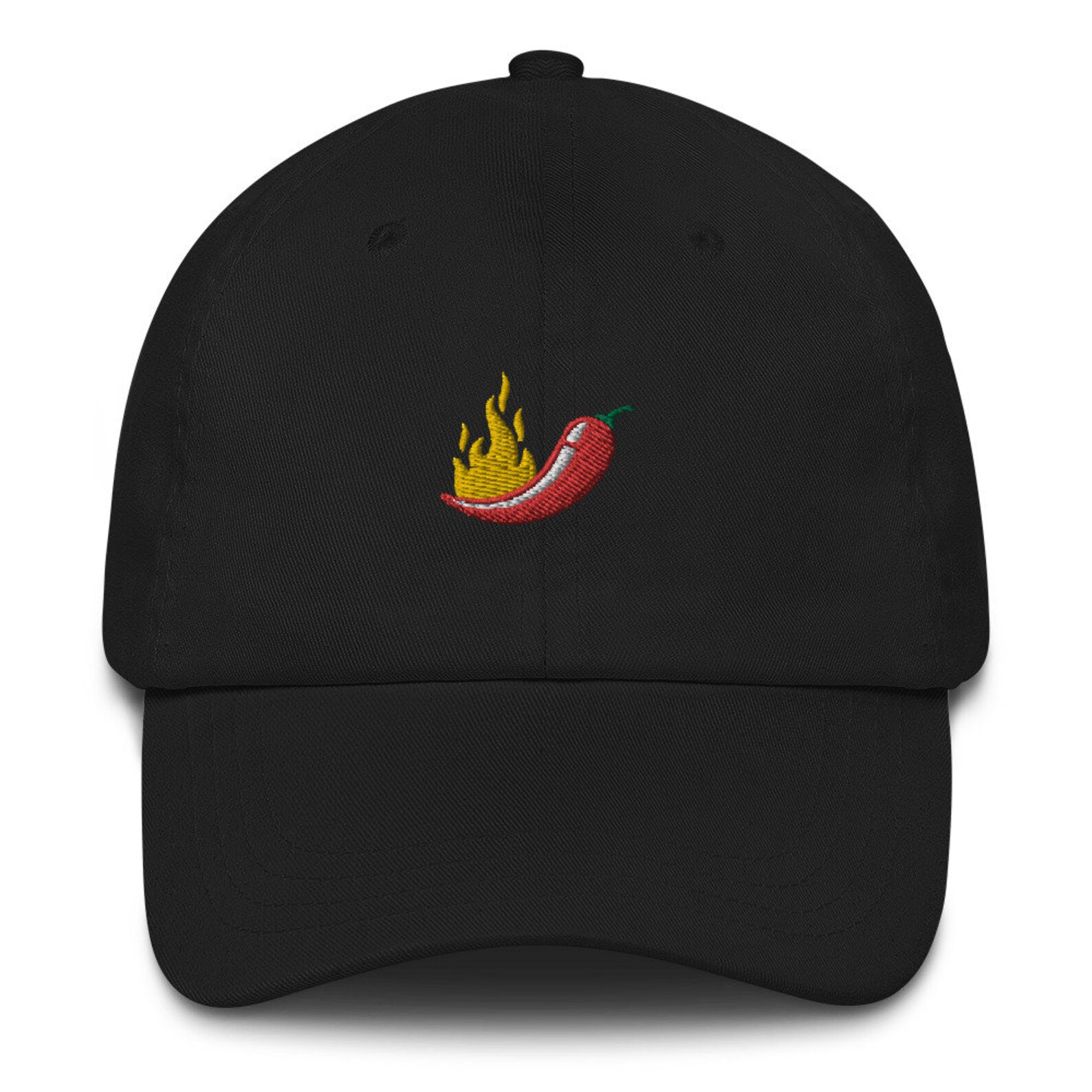 Fire Chili Pepper Dad Hat Made to Order Unstructured Etsy