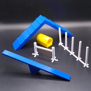 Miniature dog agility equipment - 1/24 scale