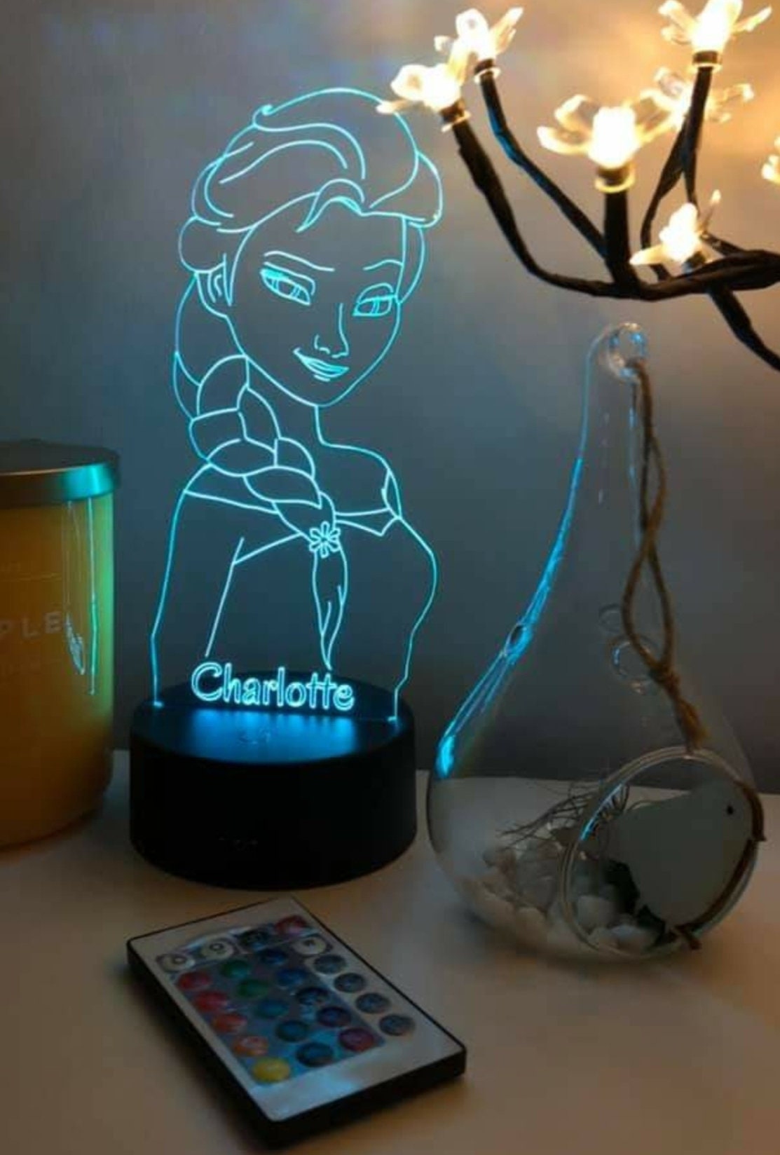 Elsa Led Glow Light Etsy