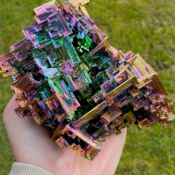 3.3 Pound / 53 Ounce Rainbow Bismuth Crystal - F1