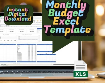 Monatliches Budget Excel Vorlage | Personal Buchhaltung | Budgetplaner mit Dashboard + Graphen
