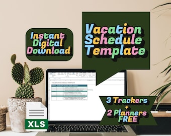Excel Vacation Schedule Template: Employee Time Off Tracker, Printable