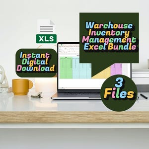 Warehouse Inventory Management Excel Bundle | Inventory Schedule, Stock List, Warehouse Receipt + Outbound Order Template