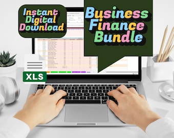 Business Finance Bundle | Bookkeeping Excel Template + Visual Dashboard | Income & Expense Tracker for Small Business