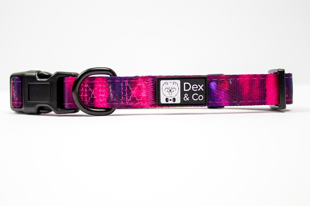 Pink Waters Dog Collar Cute Dog Collar Abstract Water Collar Printe Dog