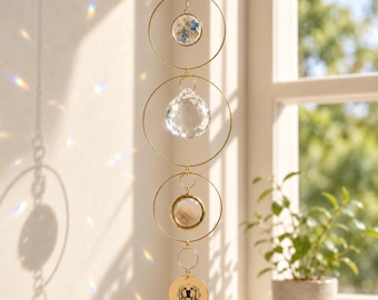 Real Pressed Forget-Me-Not Dog Memorial Suncatcher with Keepsake Urn and Personalized Tag