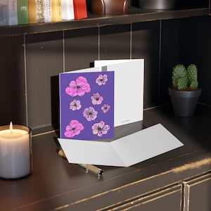 Set di biglietti di auguri, cancelleria con fiori acquerellati, biglietti di auguri floreali disegnati a mano, confezione regalo con sentimenti unici, biglietti di auguri vuoti artistici
