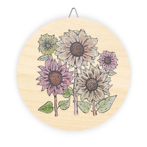 Sunflower Wood Sign: Rustic Floral Wall Art, Farmhouse Decor