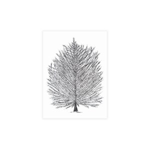 Lots de cartes postales avec illustration d'arbre (enveloppes incluses)