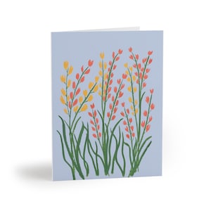 Blanco wenskaarten, handgeschilderd ontwerp met wilde bloemen - briefpapierset, notitiekaarten, bloemenkaarten, Thinking of You-kaarten, verjaardag