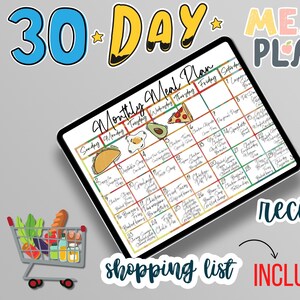 30 Day Dinner Meal Plan with Recipes and Shopping Lists