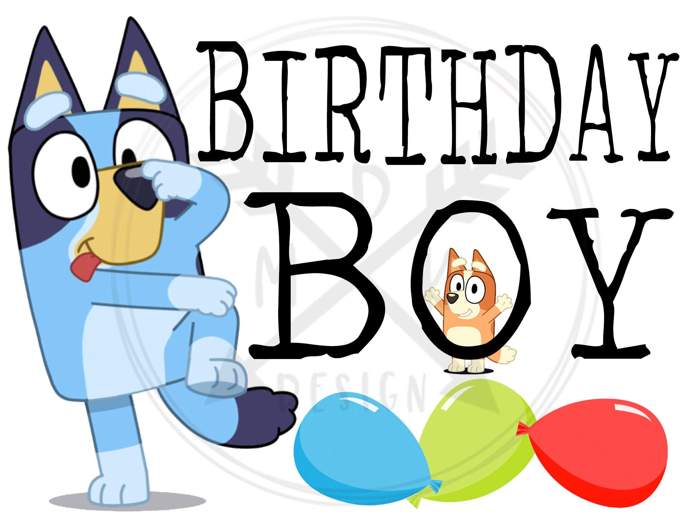 Bluey Birthday Wishes - Printable Cards