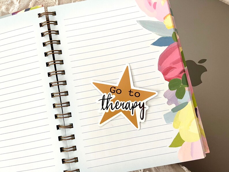 therapist funny sticker social worker MSW therapy sticker gold star sticker LMFT Go to therapy