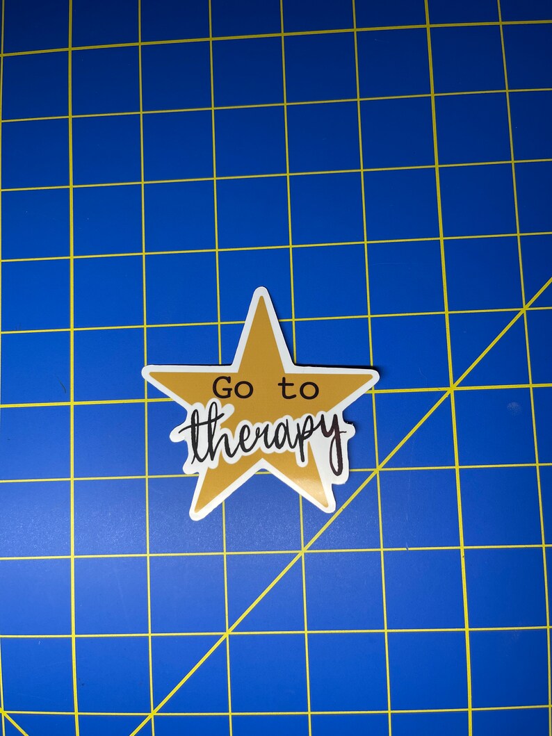therapist funny sticker social worker MSW therapy sticker gold star sticker LMFT Go to therapy