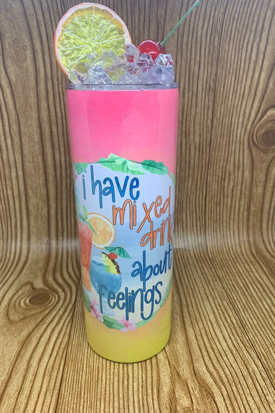 Summer Tumbler, Fake Ice Tumbler, 20 Oz Tumbler, Sublimation Tumbler