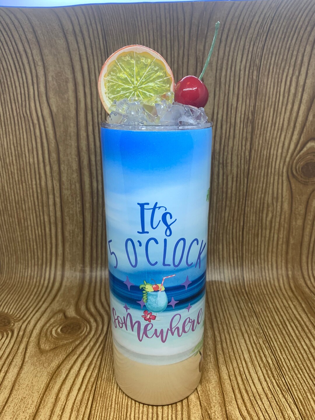 Summer Tumbler 20 Oz Tumbler Fake Ice Tumbler Fake Ice Etsy