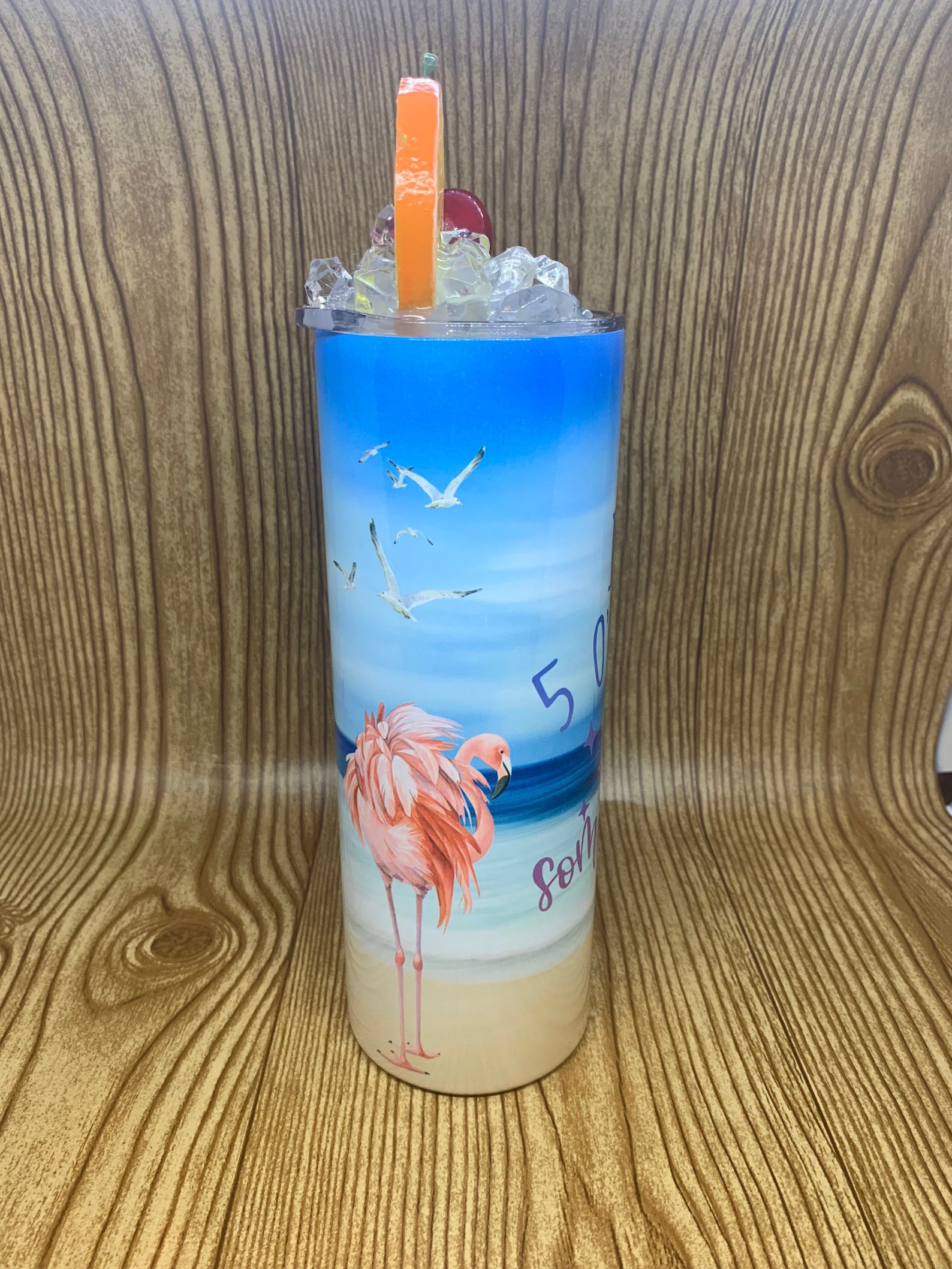Summer Tumbler 20 Oz Tumbler Fake Ice Tumbler Fake Ice Etsy