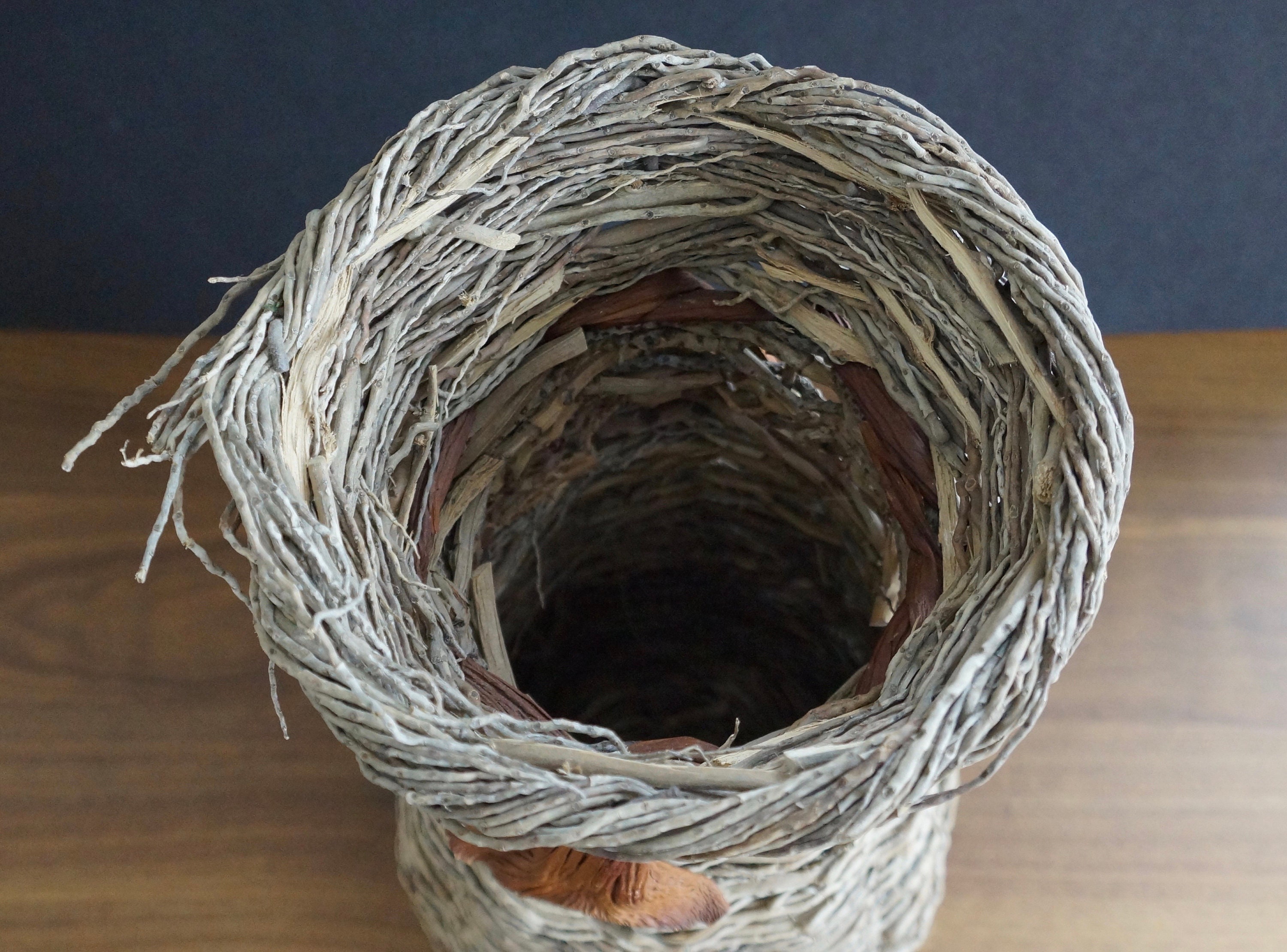 Hand Woven Palm Fiber Basket by Artist Jean Yao Etsy