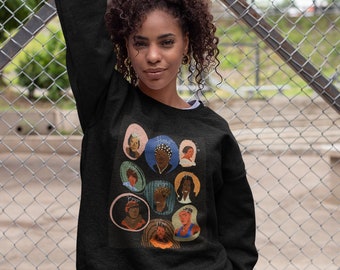 HerStory スウェットシャツ | 黒人歴史スウェットシャツ、黒人 HerStory スウェットシャツ、アフリカ系アメリカ人スウェットシャツ、歴史に残る黒人女性スウェットシャツ