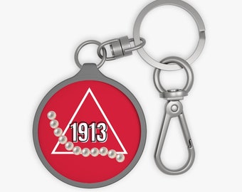 Delta Sigma Theta Keyring Tag, Delta Sigma Theta Keychain, Delta Sigma Theta Accessories