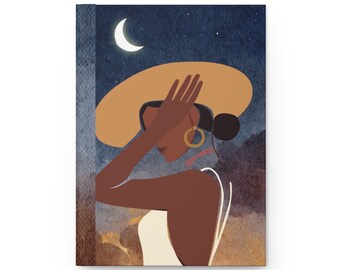 Sonntagsblues Hardcover Matte Journal | Black Girl Magic Notizbuch | Afroamerikaner stationär | Zeitschrift | Manifestation Tagebuch