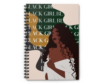 Black Girl Magic Notebook | Afrocentric Gifts l Notebook for Her | Gifts for Her | African American Stationary | Spiral Notebook