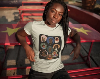 黒人歴史Tシャツ、黒人女性の歴史Tシャツ、アフリカ系アメリカ人Tシャツ、歴史上の黒人女性Tシャツ