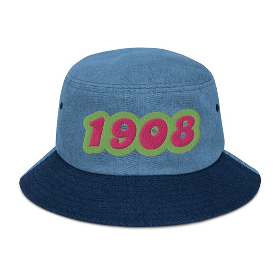 1908 Denim Bucket Hat Etsy