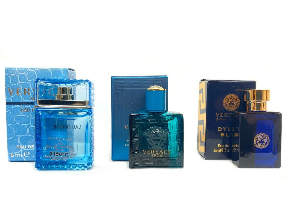 Versace Blue Men MINI Parfum Eros Dylan Eau Fraiche EDT Etsy