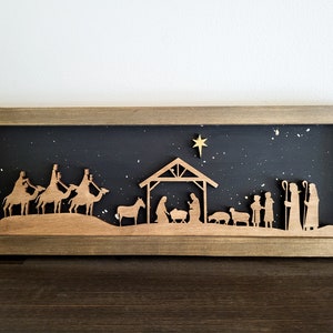 Small Wood Nativity Sign | Christmas Sign Decor | Christmas Sign | wood sign | Farmhouse Sign | Holiday Decorations