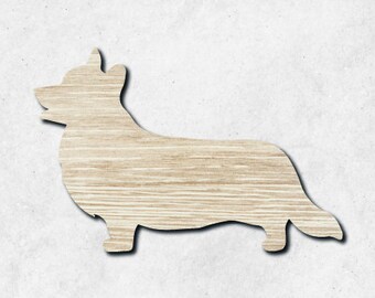 Unfinished Wooden Corgi for Crafts- multiple sizes available