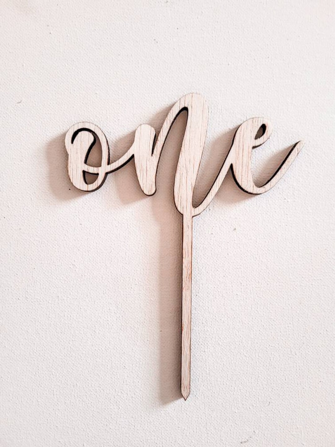 Number Wood Cake Topper Cursive Calligraphy - Etsy