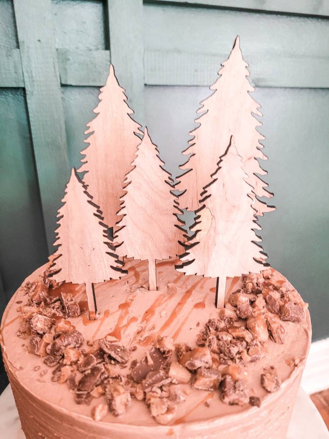 Rustic Wood Tree Cake Toppers Etsy