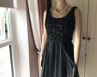 Women’s Vintage 1960s black designer cocktail dress