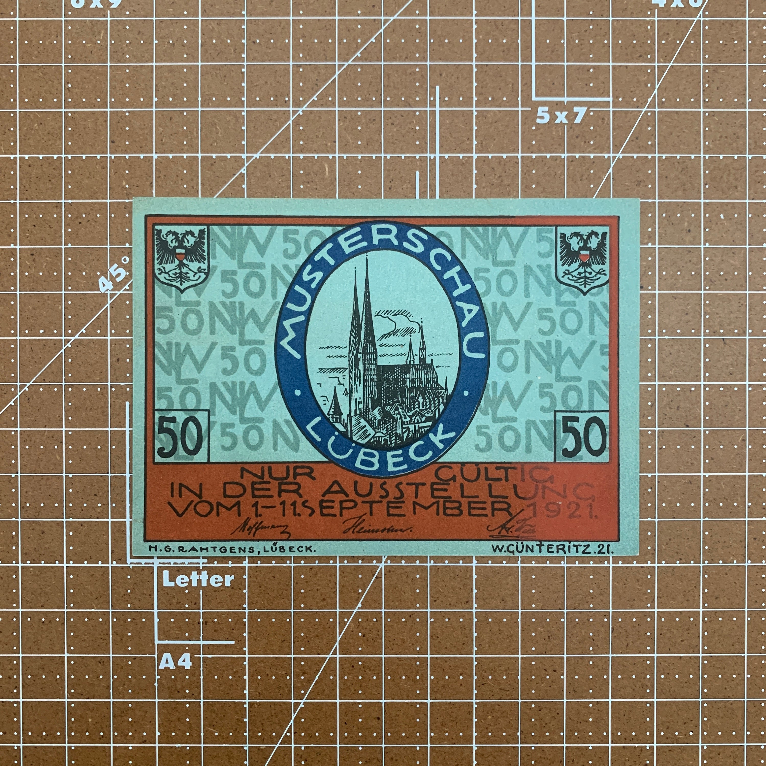 Germany 50 Pfennig Notgeld. 1921, Era Between WWI and WWII German